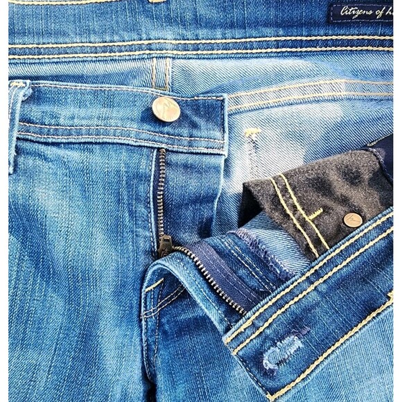 Citizens of Humanity Jeans Size 30 Ingrid 002 Stretch Low Waist Flare Blue denim - Picture 12 of 15